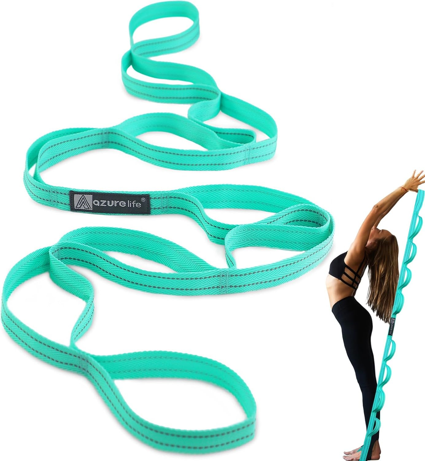 Premium Durable Stretch Straps with Loops, Stretching Strap for Physical Therapy