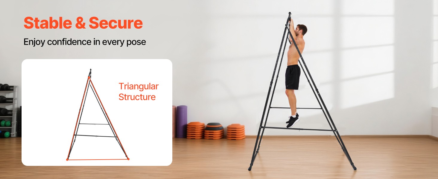 Yoga Stand Frame, 9.6 ft Aerial Silk Swing Stand, Max 551.2 lbs Load Capacity,