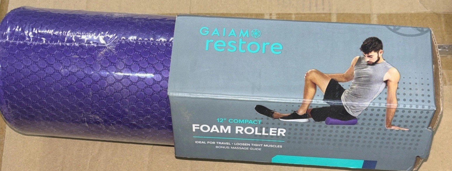 Gaiam 05-63238 Restore 12&Prime; Textured Foam Roller Purple