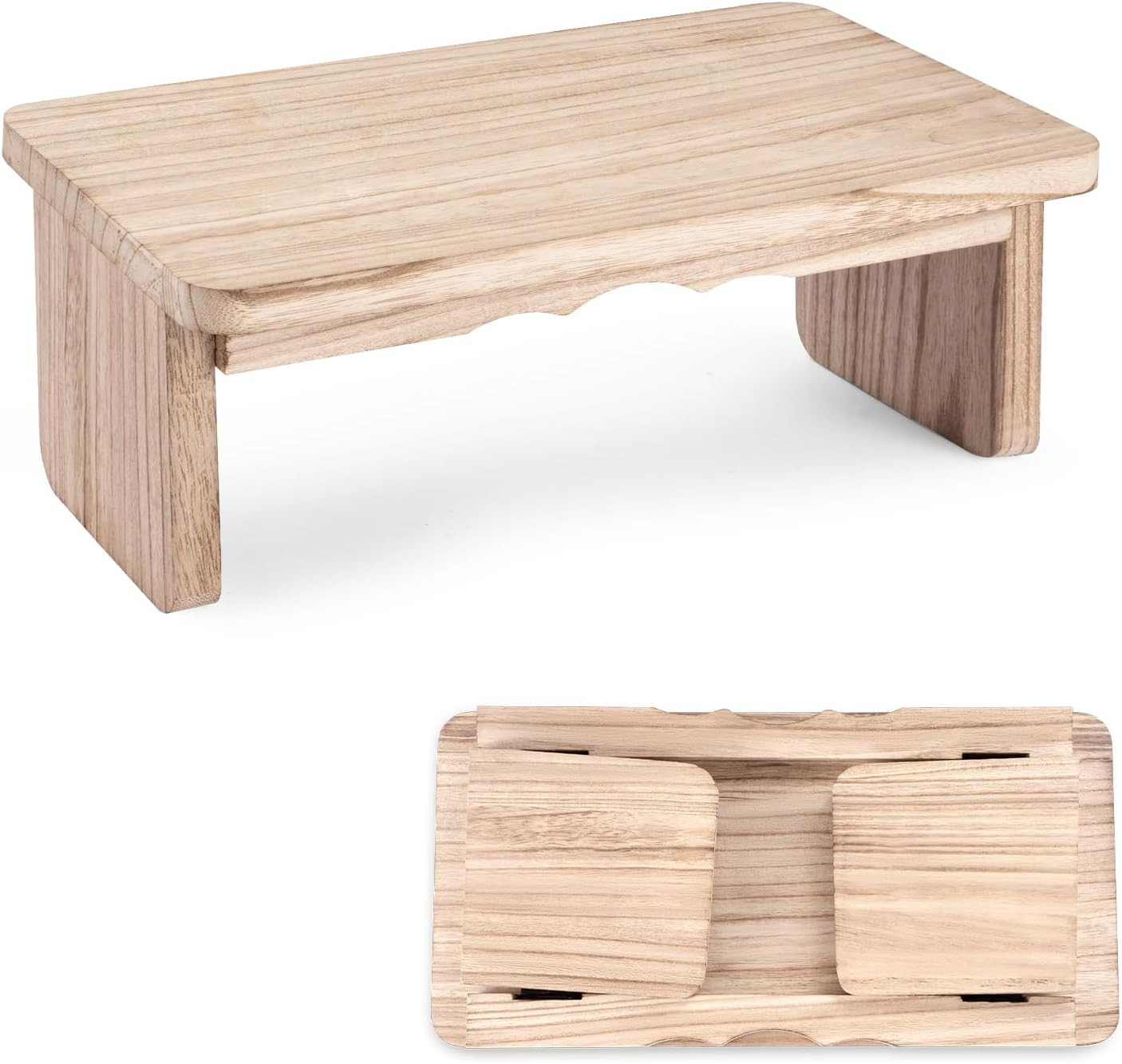 Folding Yoga Meditation Bench – Yoga Kneeling Bench for Adult, Wooden Zen Medita