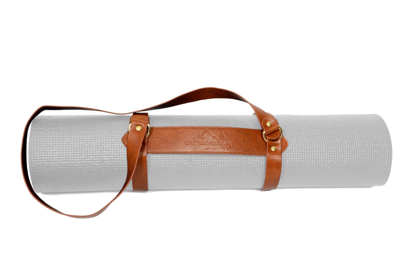 Vegan Leather Yoga Mat Carrier Sling/Adjustable Blanket Strap/Faux Leather Be…