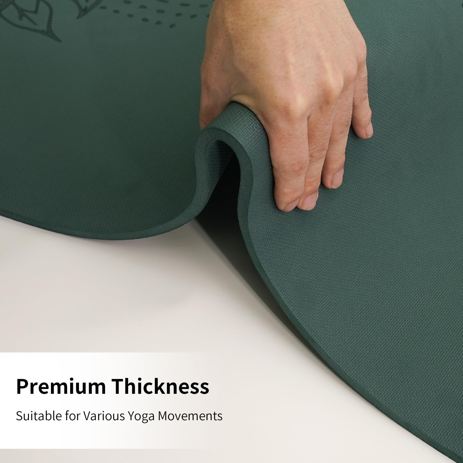 Thick Eco-Friendly Non-Slip Yoga Mat 8MM, High Rebound, Anti-Tear, 72&Prime;x24&Prime; with