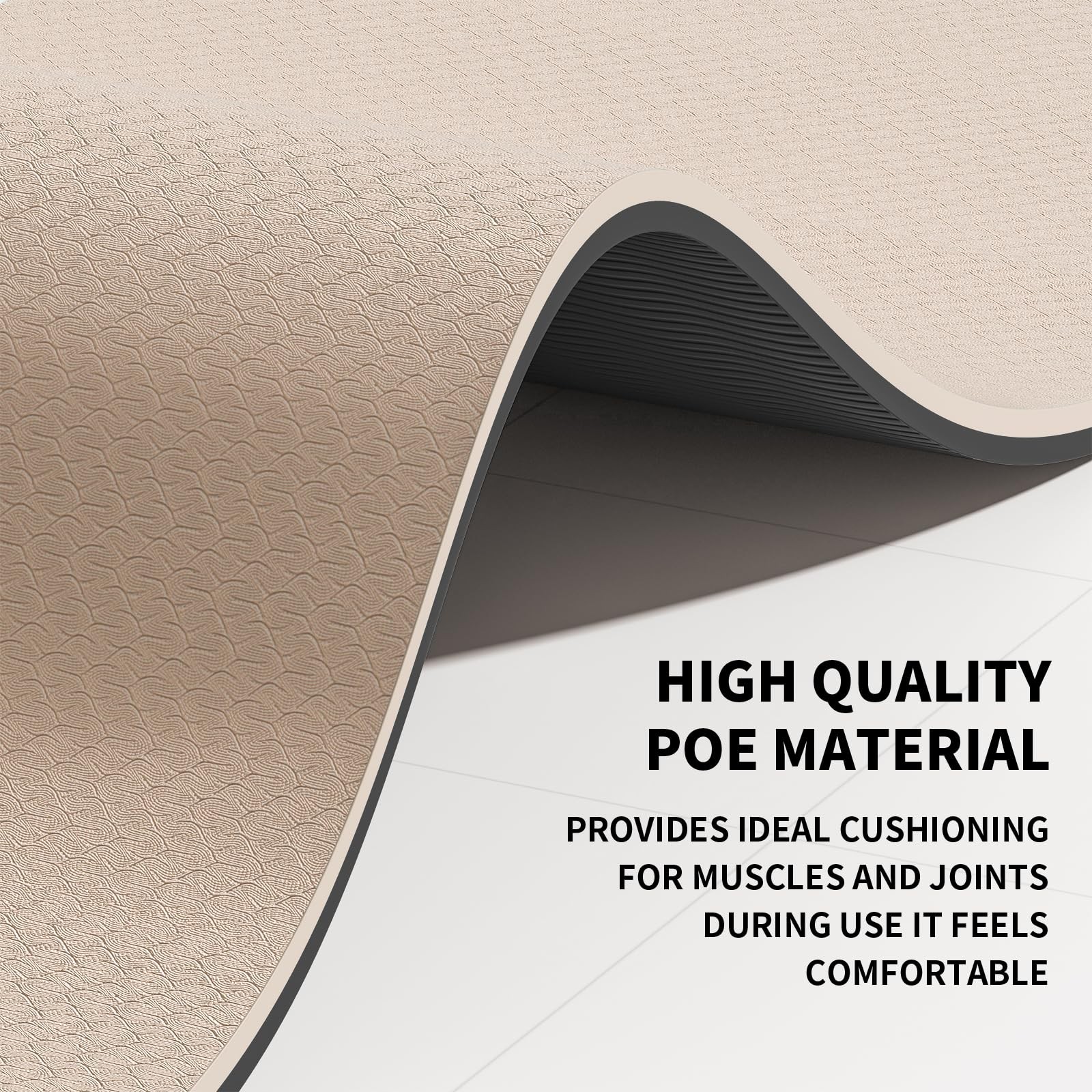 Large Yoga Mat (6 x 4 ) Extra Long and Wide Workout Mat for Men and Women Non