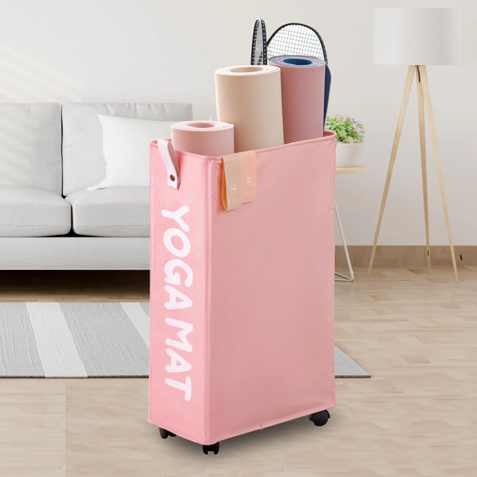 Yoga Mat Storage Rack, 22’’ Large Yoga Mat Holder Accessories, Home Gym Equipmen
