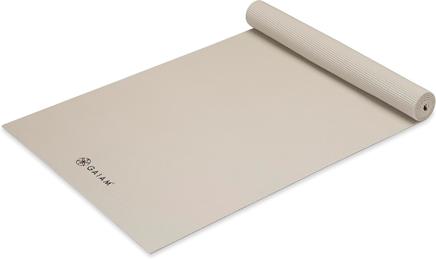 Gaiam Yoga Mat – Premium 5mm Solid Thick Non Slip Exercise & Fitness Mat for All