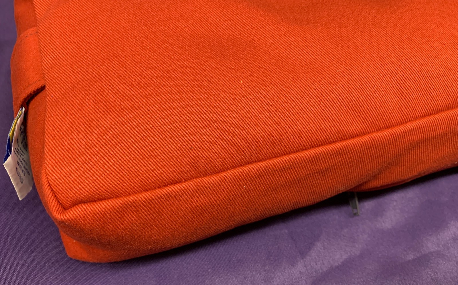 Rectangular Meditation Cushion, buckwheat filled very thick cover . Made in USA