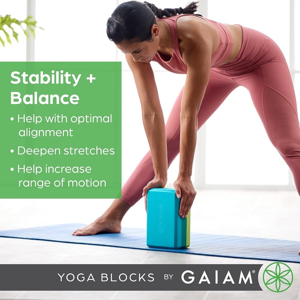 Yoga Block – Supportive Latex-Free Eva Foam – Soft Non-Slip Surface with