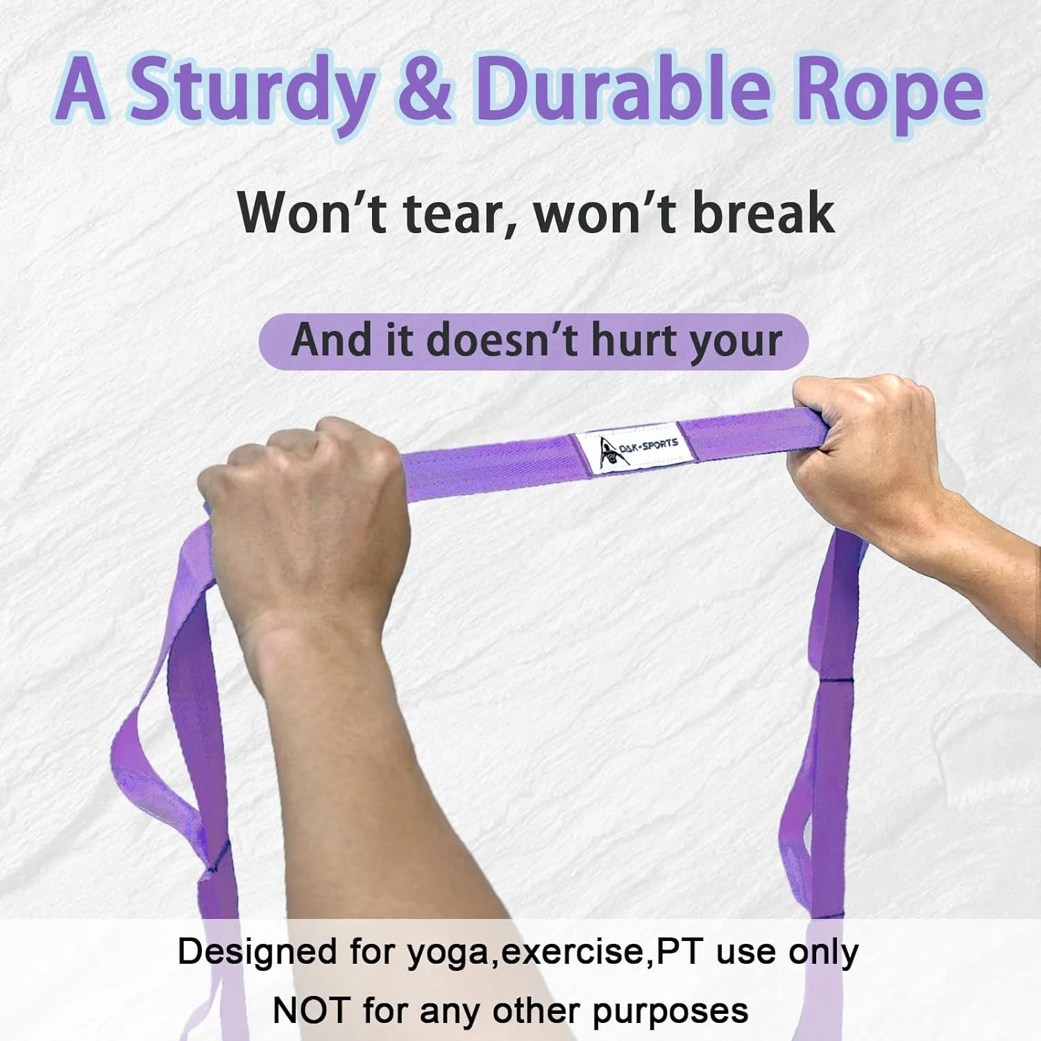 Stretching Strap Yoga Strap with Loops, Stretch Straps for Physical Therapy, Non