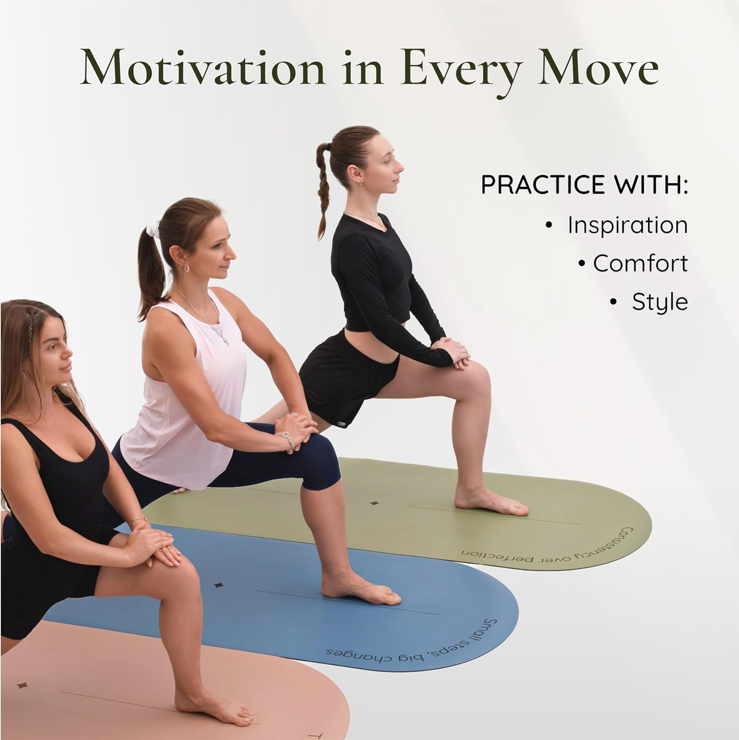 Arch-Shaped Yoga Mat, Eco PU Rubber, Non-Slip Exercise Mat for Yoga, Pilates, Ho