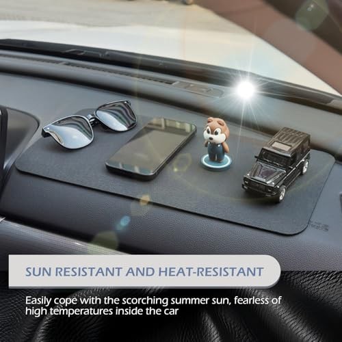 1 PC Car Dashboard Non Slip Mat, Universal Dash Rubber Pad, Lengthen High