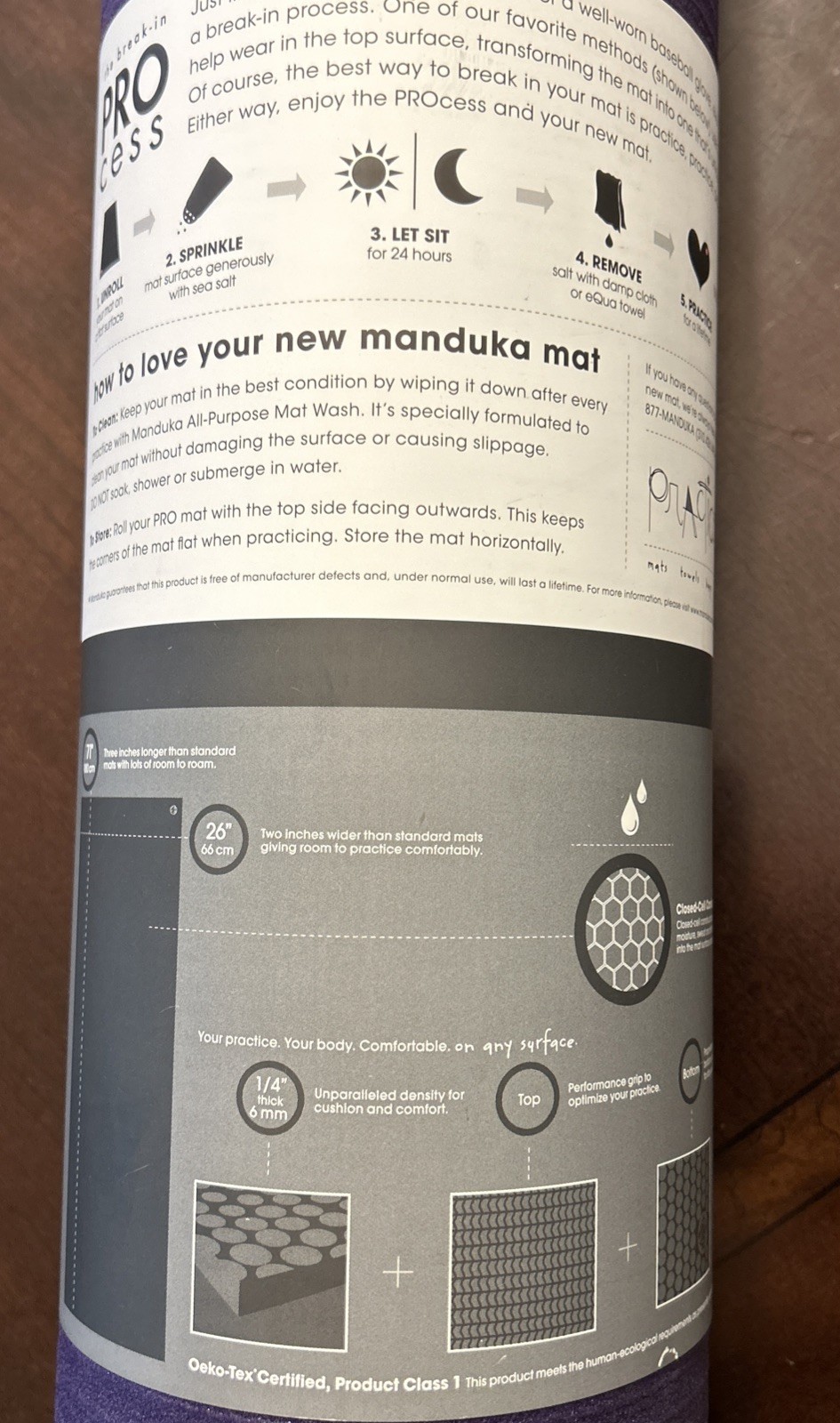 Manduka The Pro Mat Black Magic Purple Yoga Mat New 71&Prime;x26&Prime;x6mm Brand New