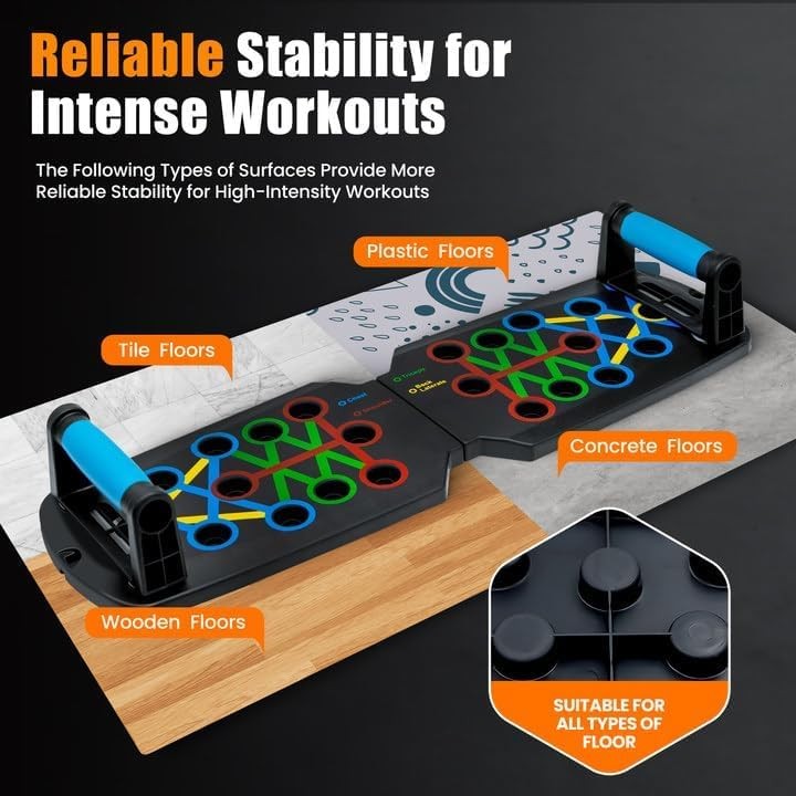 Pilates Board | Portable Reformer Pushup Board+Resistance Bands