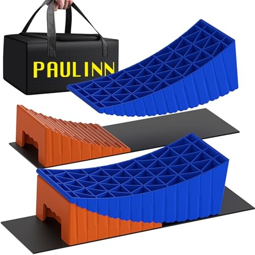 RV Camper Levelers, 2 Packs RV Leveling Blocks Heavy Duty & Blue-Orange