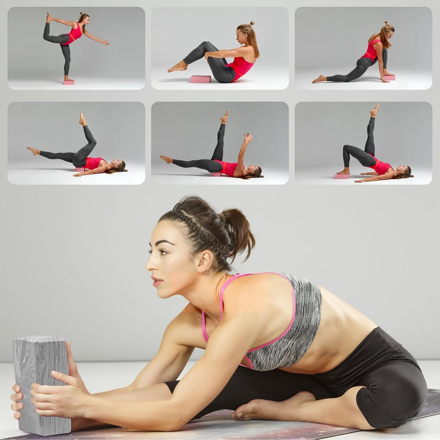 2-Pack Yoga Blocks, High-Density 9&Prime;X6&Prime;X3&Prime; Yoga Brick Foam Blocks Non-Slip EVA
