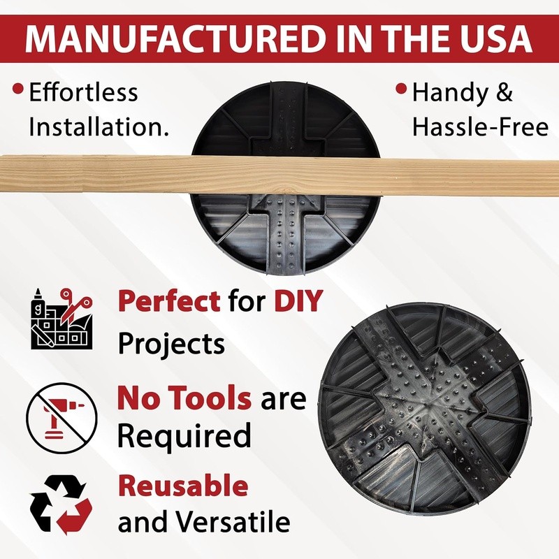 Durable Round Deck Support Blocks Heavy Load Capacity Eco-Friendly Foundation US