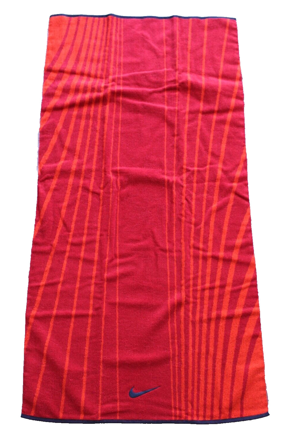 Nike Striped Jacquard Towel Large 60x120cm Gym Red/Challenge Red/Midnight Navy