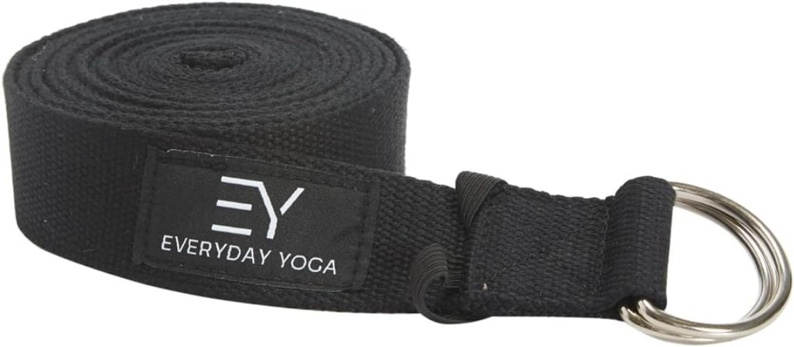 Strap with Metal D-Ring – Durable Stretching Strap for Yoga, Pilates, Flexibi…