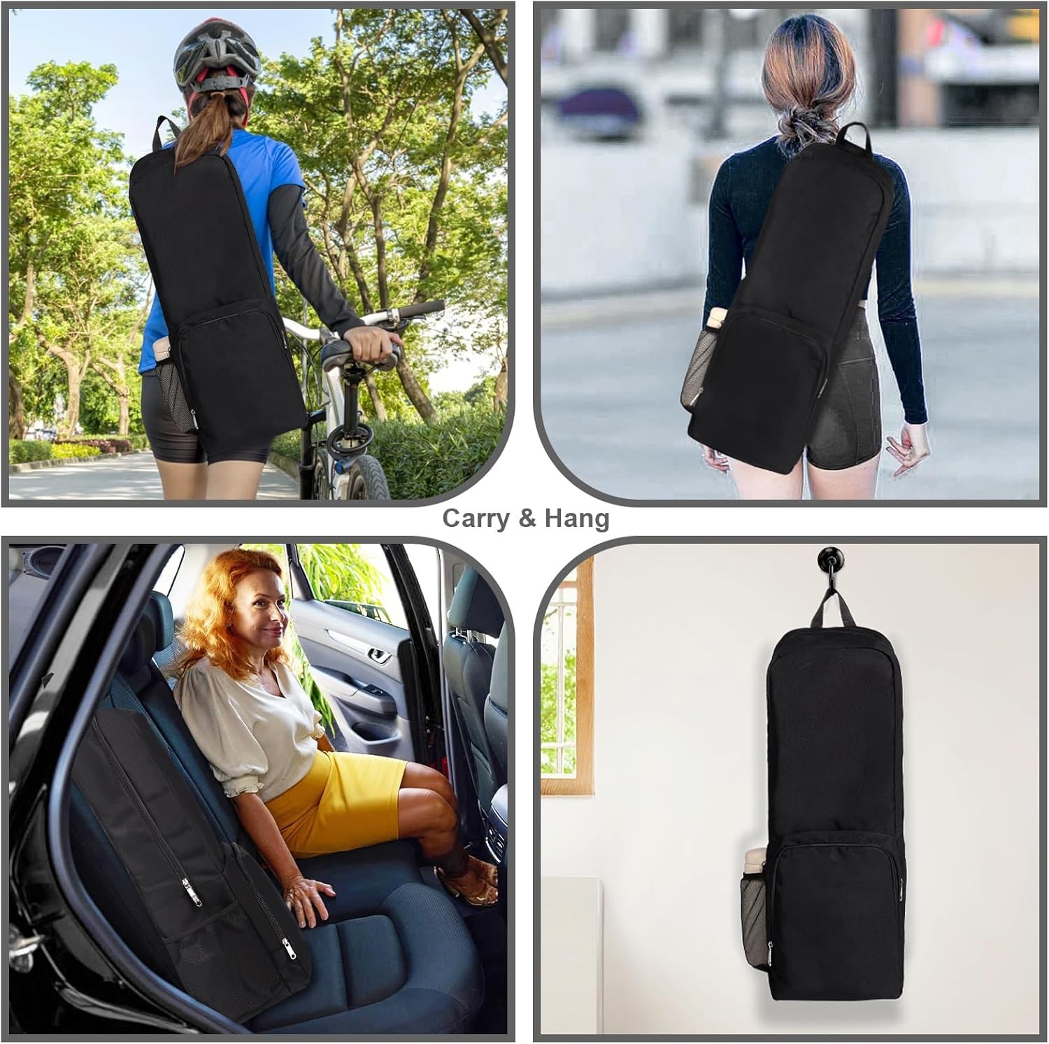Yoga Mat Bag Carrier Side Mesh Zipper Pocket Exterior Wet Compartment Lightweigh