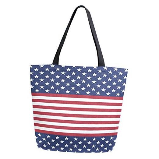 Stylish Funny Cute Pattern Big Handle Bag Large Shoulder Tote Multi-usa Flag