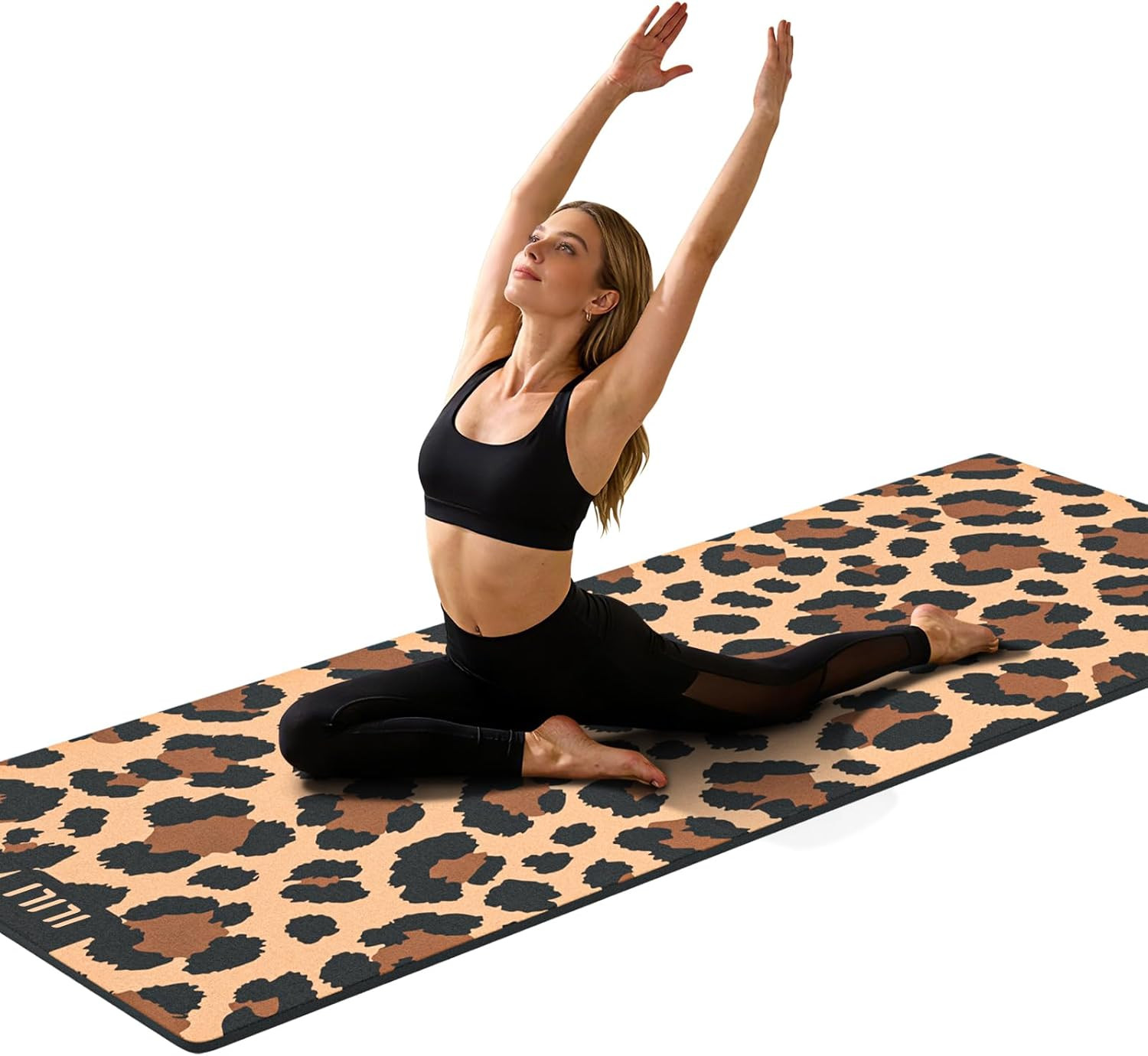 Leopard Print Yoga Mat 8mm – Thick Suede & TPE Fitness Mat with Strap 72&Prime;x25