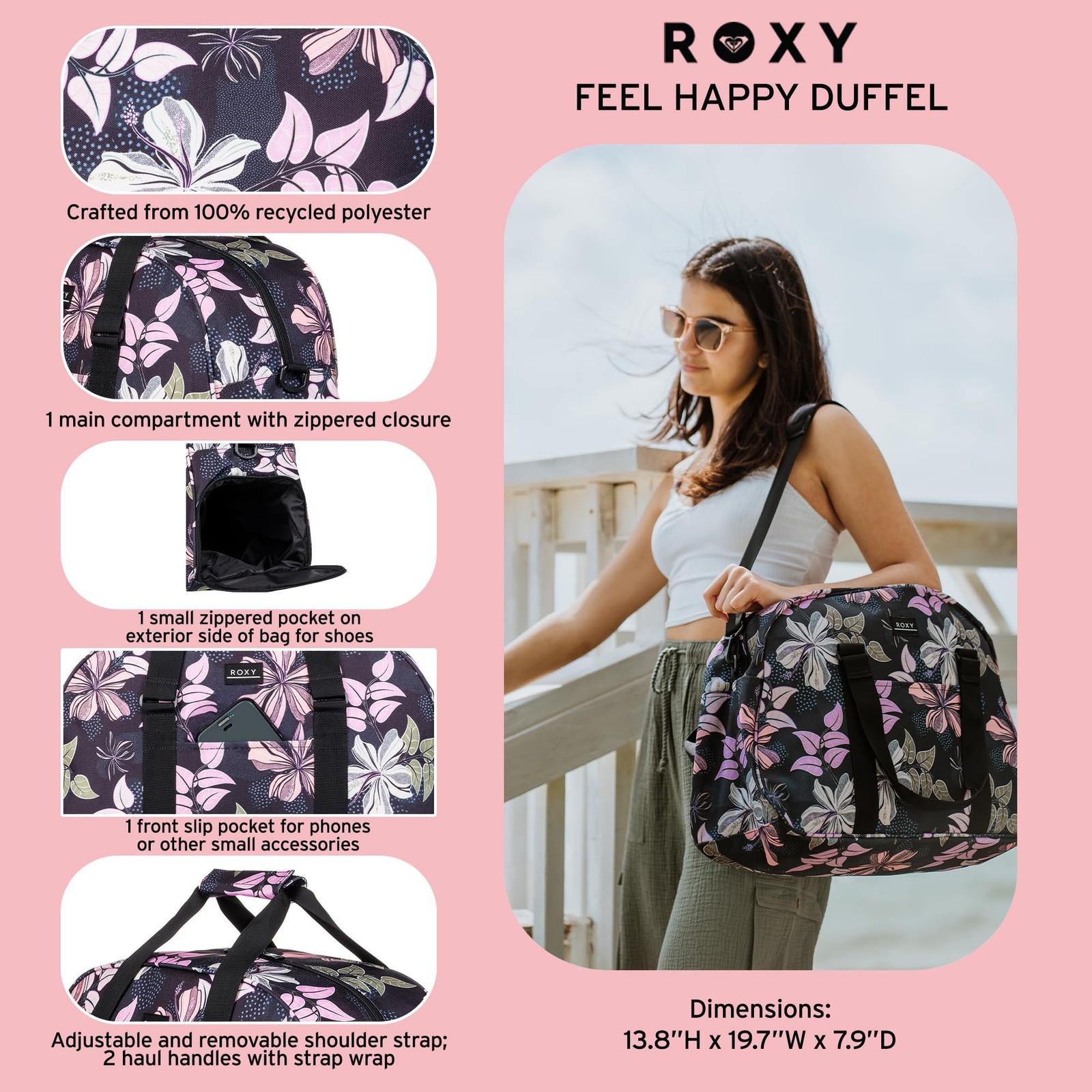 Roxy Duffel Bag | Travel | Work | Gym | Fitness | Beach | Everyday Carry | Re…