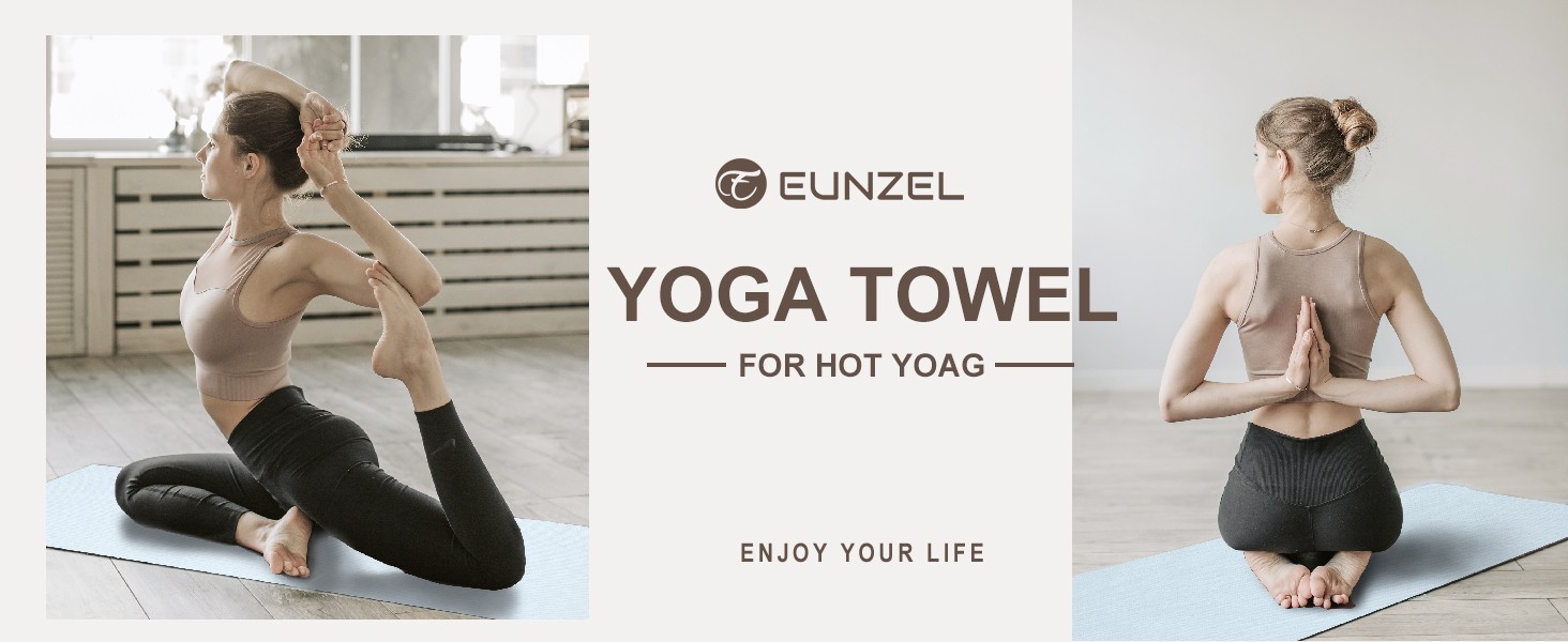 2 Pack Hot Yoga Towel Non Slip Yoga Mat Towel Non-Slip Sweat Absorbent