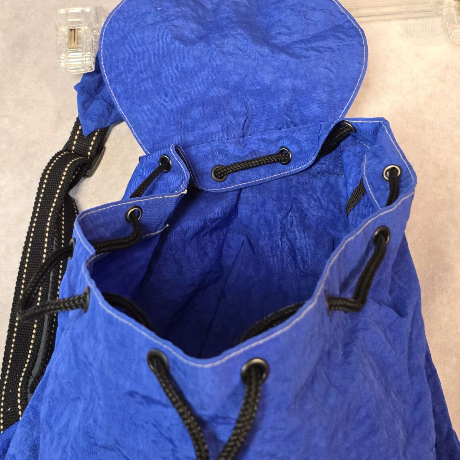 NEW Unisex Yoga Body Bright Blue Nylon Ruck Backpack Carry Yoga Mat 17”x11”x8”