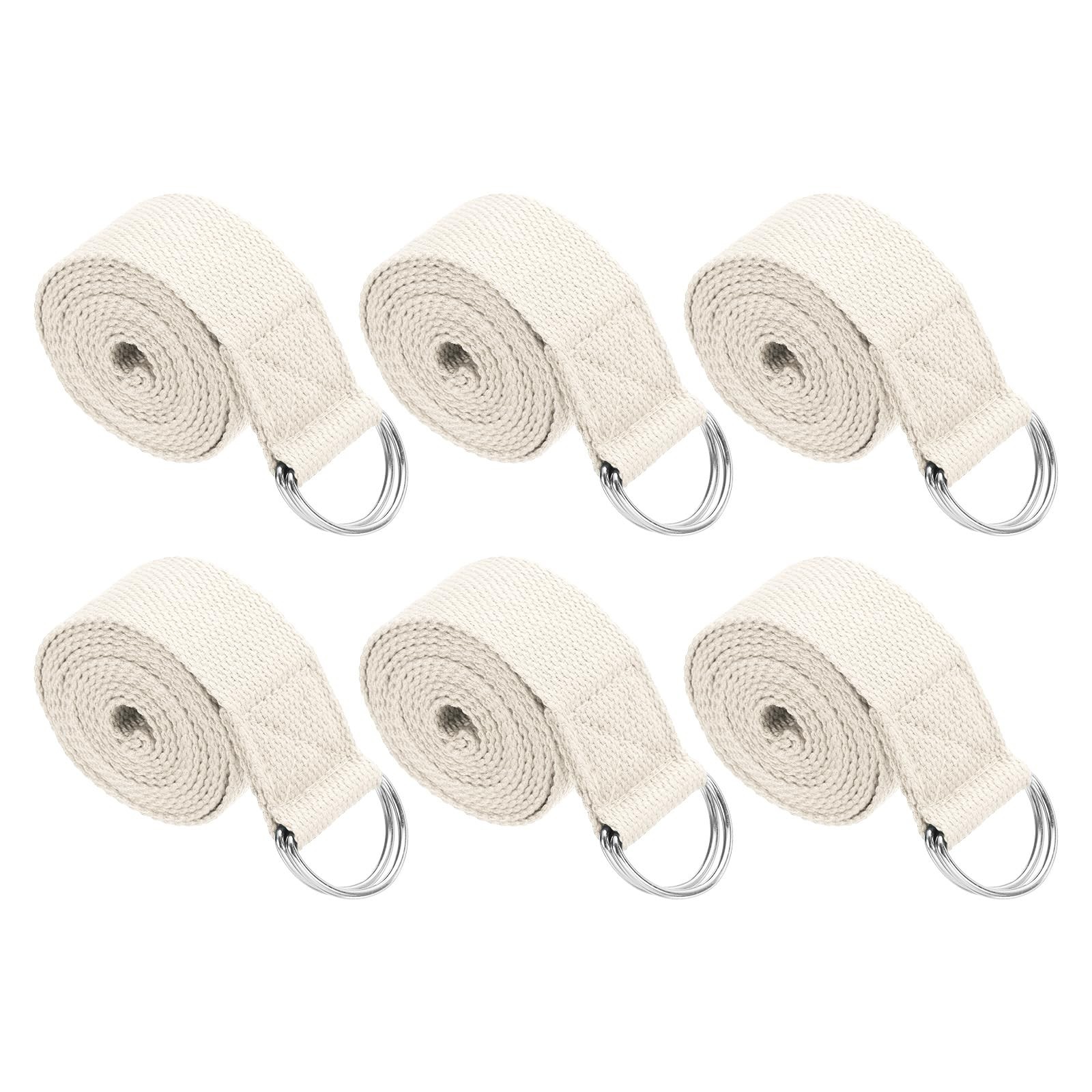 Yoga Strap for Stretching 8 Feet, 6Pcs Cotton Yoga Belt with Adjustable Metal…