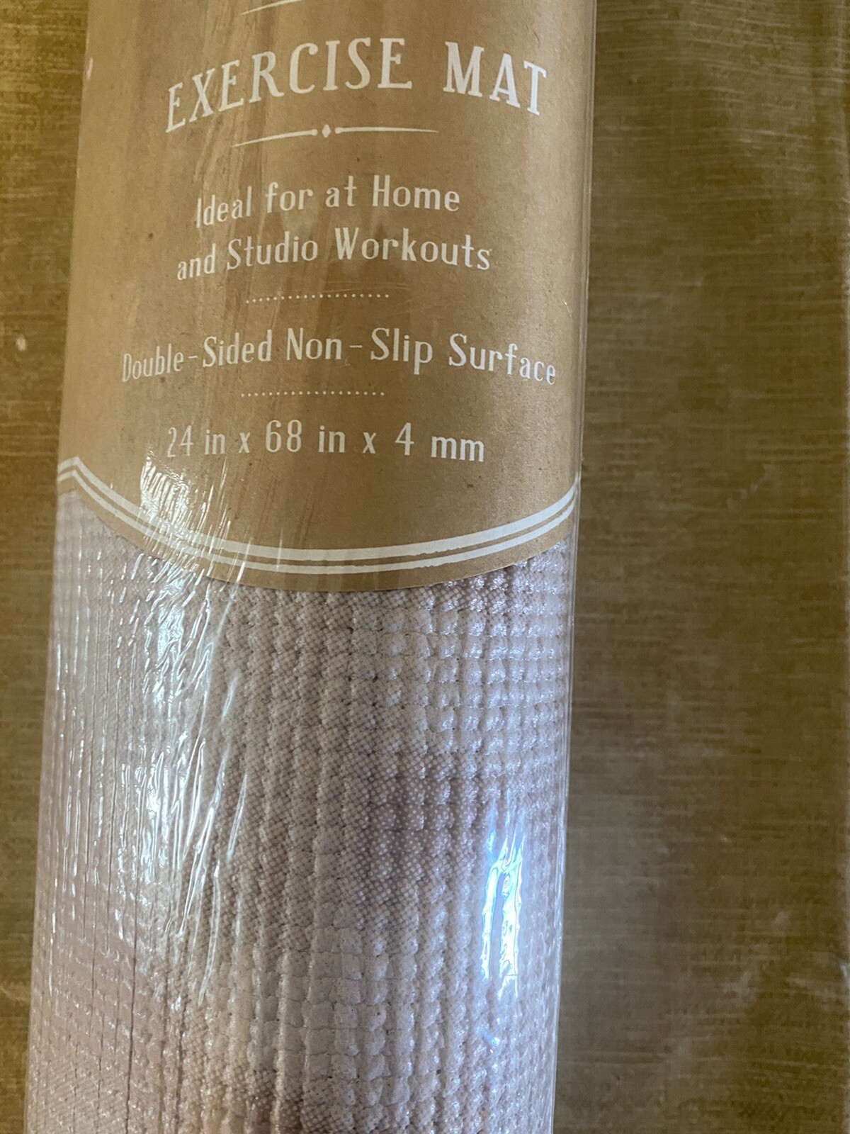 Oak and Reed 4mm Yoga Mat – Medallion Mauve PVC:24 x 68 : Double-Sided, Non-Slip