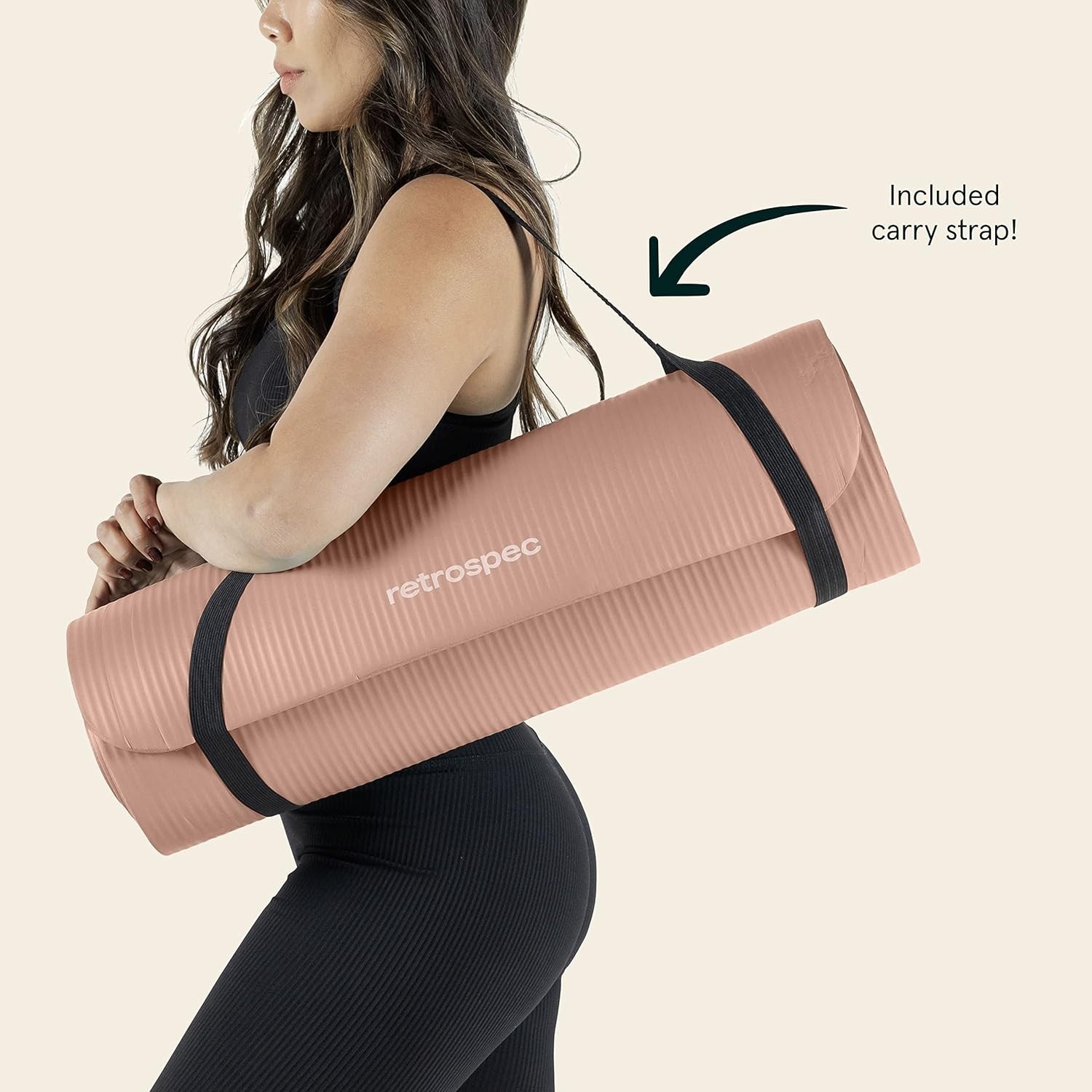 Solana Lightweight Yoga Mat 1/2in Thick – Durable Non-Slip Fitness Essential