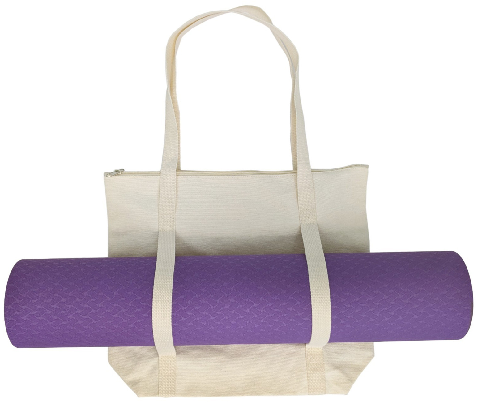 Gym Bag with Yoga Mat Holder Versatile Workout Tote Carrier Unisex CANVAS