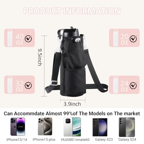 NEW STYLE Water Bottle Holder Crossbody Bag with Shoulder Strap – Leakproof
