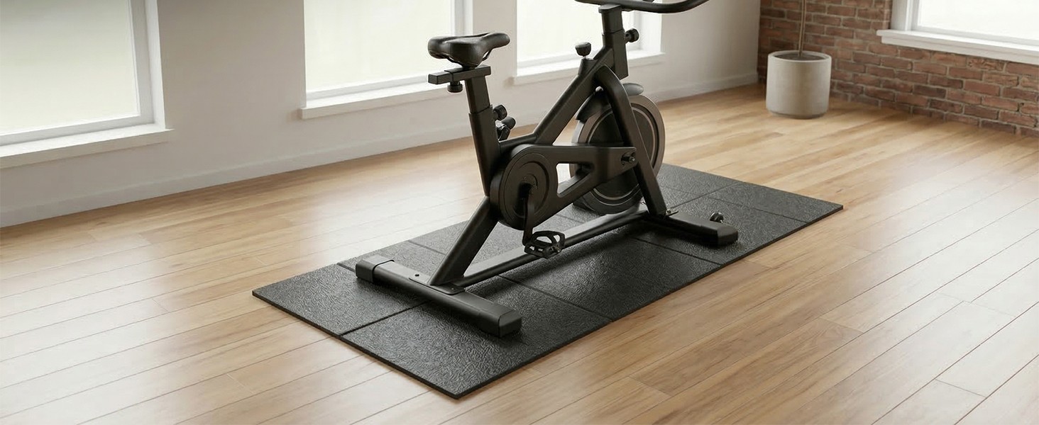 Foldable Walking Pad Mat, High-Density PVC Treadmill Mat for Hardwood Floors &