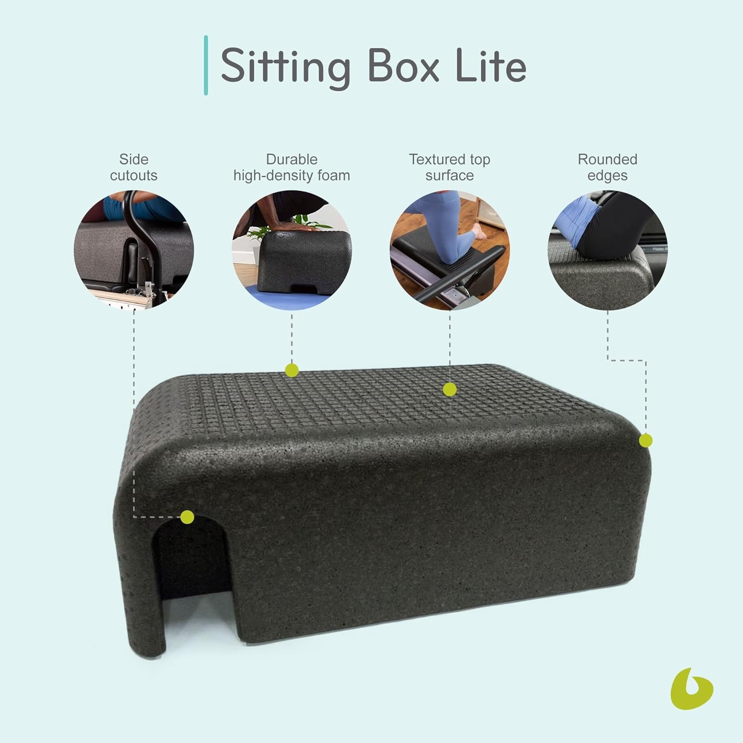Pilates Sitting Box Lite Foam Non-Slip Fits Balanced Body Reformer
