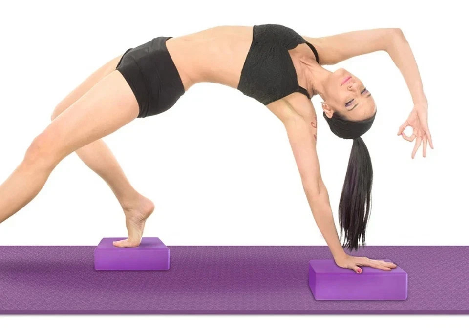 DH Yoga Block Brick Foam Sport Health Home Exercise Gym Tools 2pcs Pack