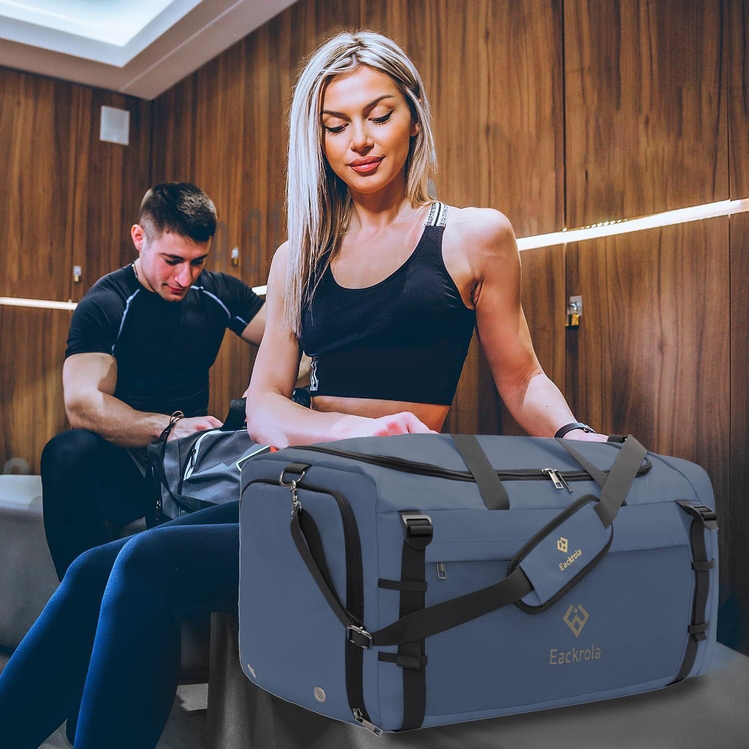 Extra Large Sports Gym Bag, Travel Duffel bag with Wet Pocket & Shoes Compart…