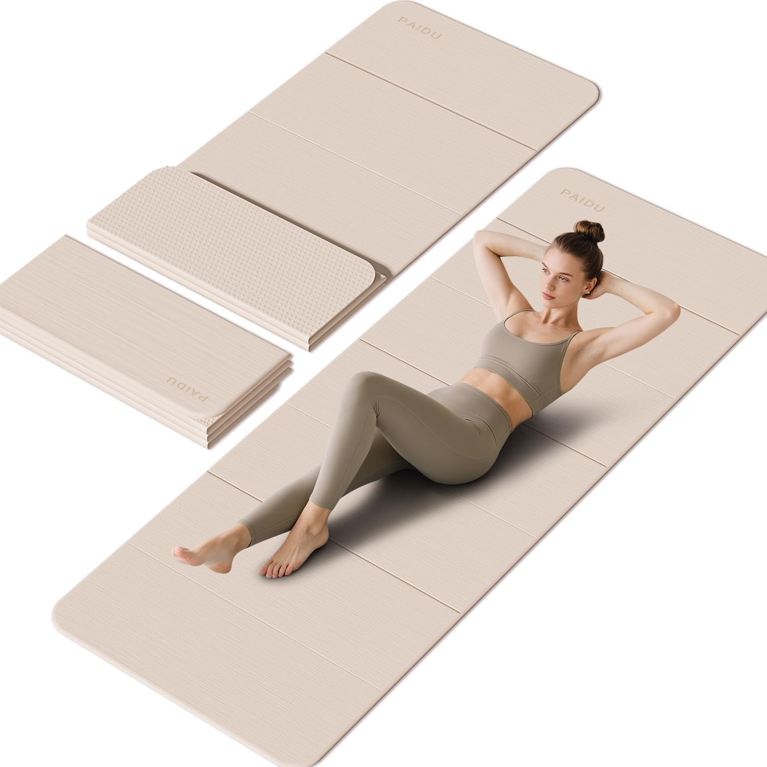 Foldable Yoga Mat – 10Mm Extra Thick, 75&Prime;26&Prime; Non-Slip Exercise Fitness Mat | SGS