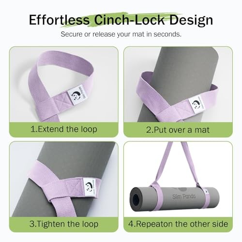 Yoga Mat Straps for Carrying, Adjustable Yoga Mat 72 inches Milky White