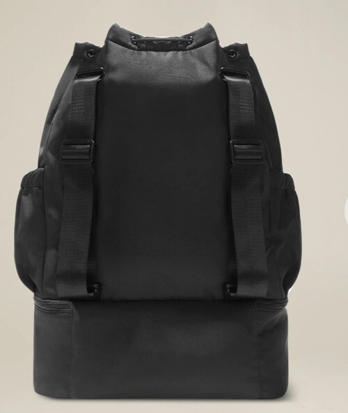 Beyond Yoga Backpack Hiking Exercise Shoes Polyester 19 x 12 x 5.5 Black NWT