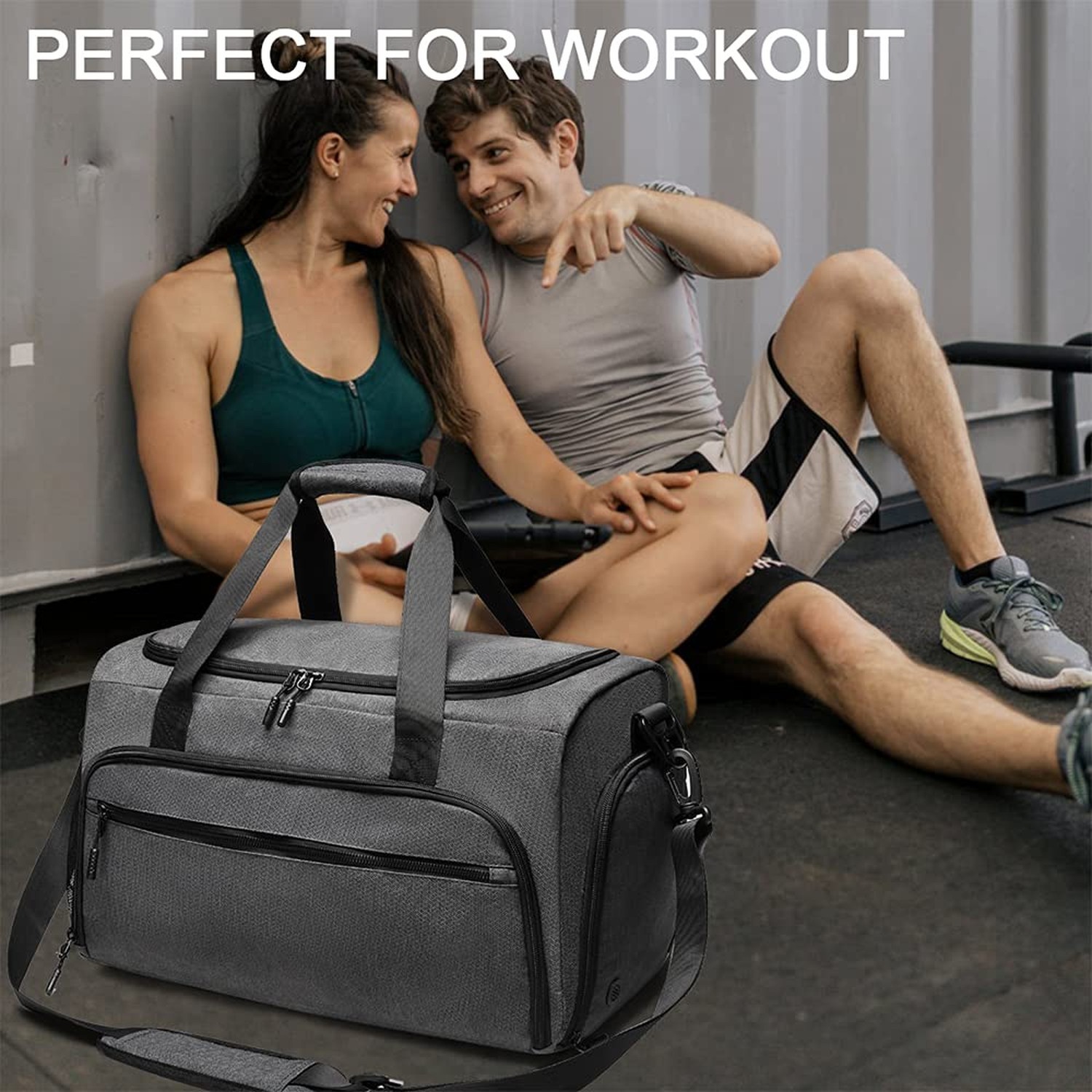 Gym Bag for Men Women, Small Fitness Workout Sports Bag with Wet Pocket & Sho…