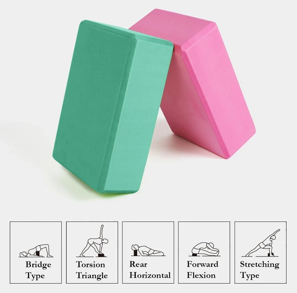DH Yoga Block Brick Foam Sport Health Home Exercise Gym Tools 2pcs Pack