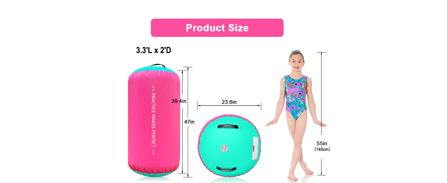 Gymnastics Tumbling Equipment Air Barrel Inflatable Octagon Tumbler Roller