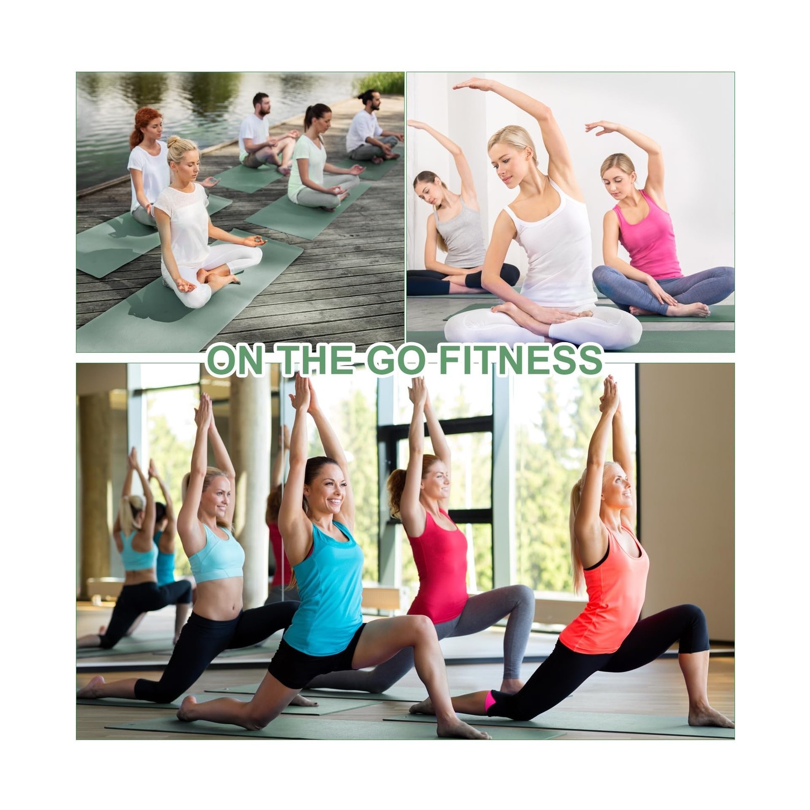3 mm Thick Yoga Mat Bulk, Non Slip Exercise Workout Fitness Pad for Women Men…