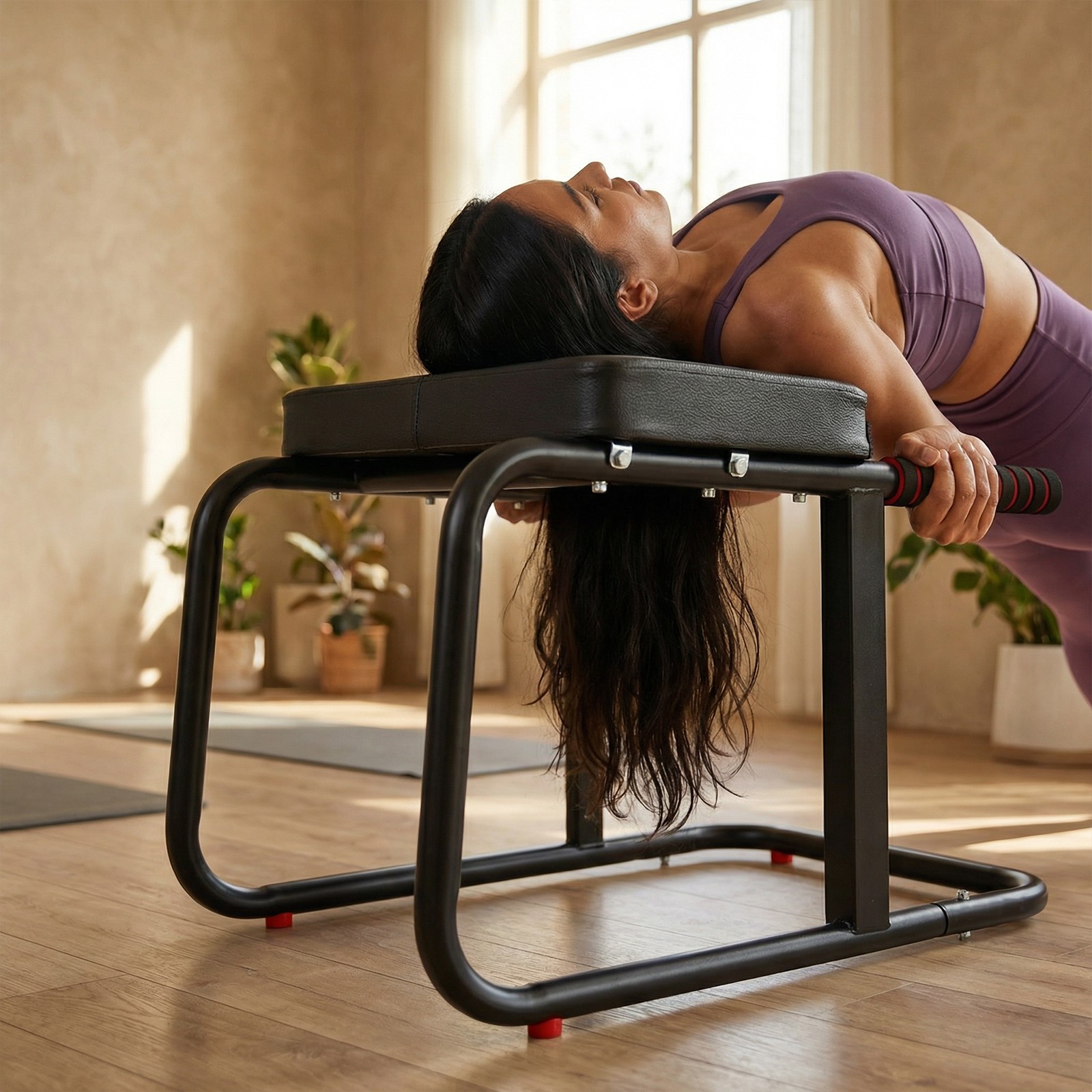 Yoga Headstand Bench Exercise Inversion Stool Workbench Upside Down Chair