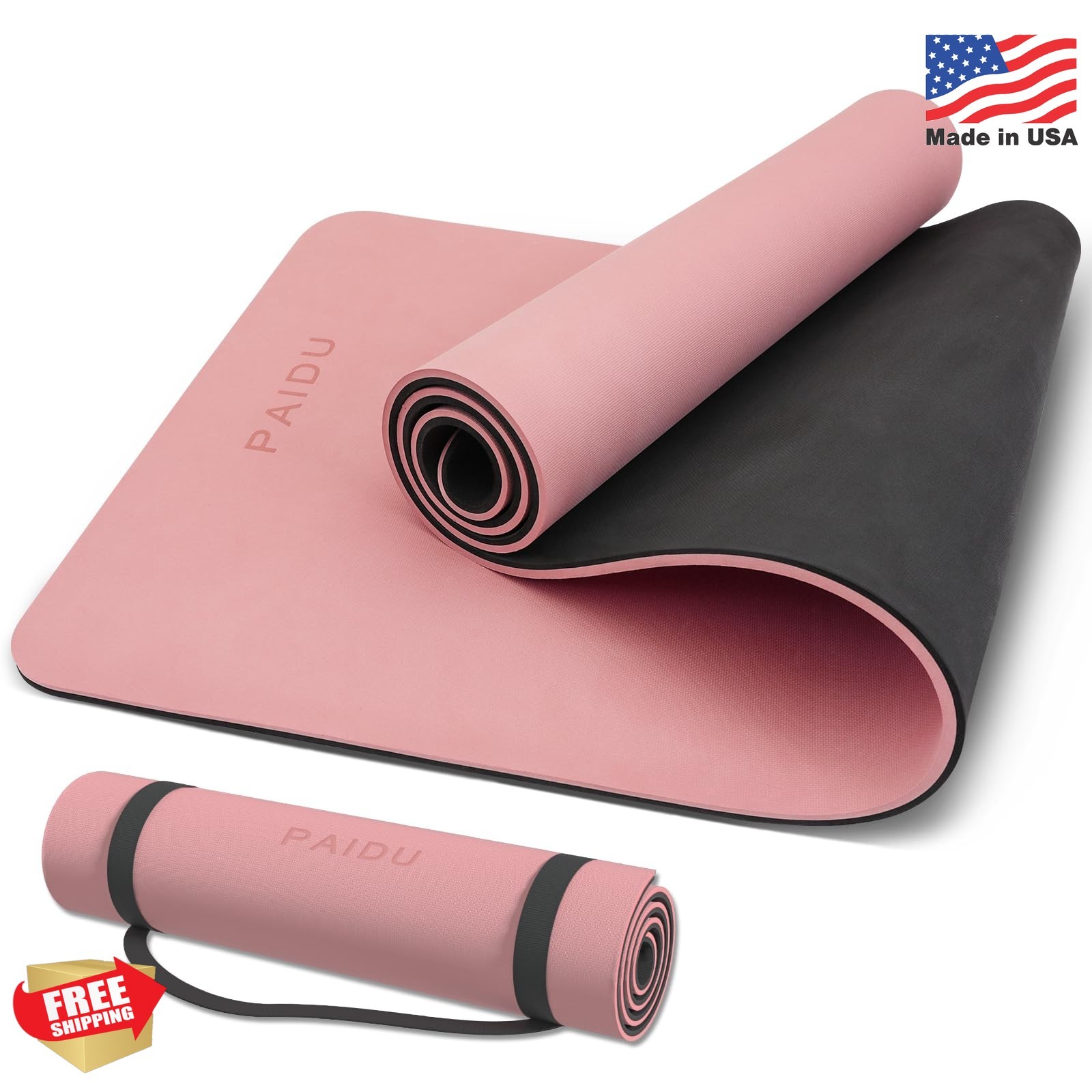 PAIDU Yoga Mat Non Slip Anti-tear,extra thick-2/5 inch(10MM)High Resiliency Prof