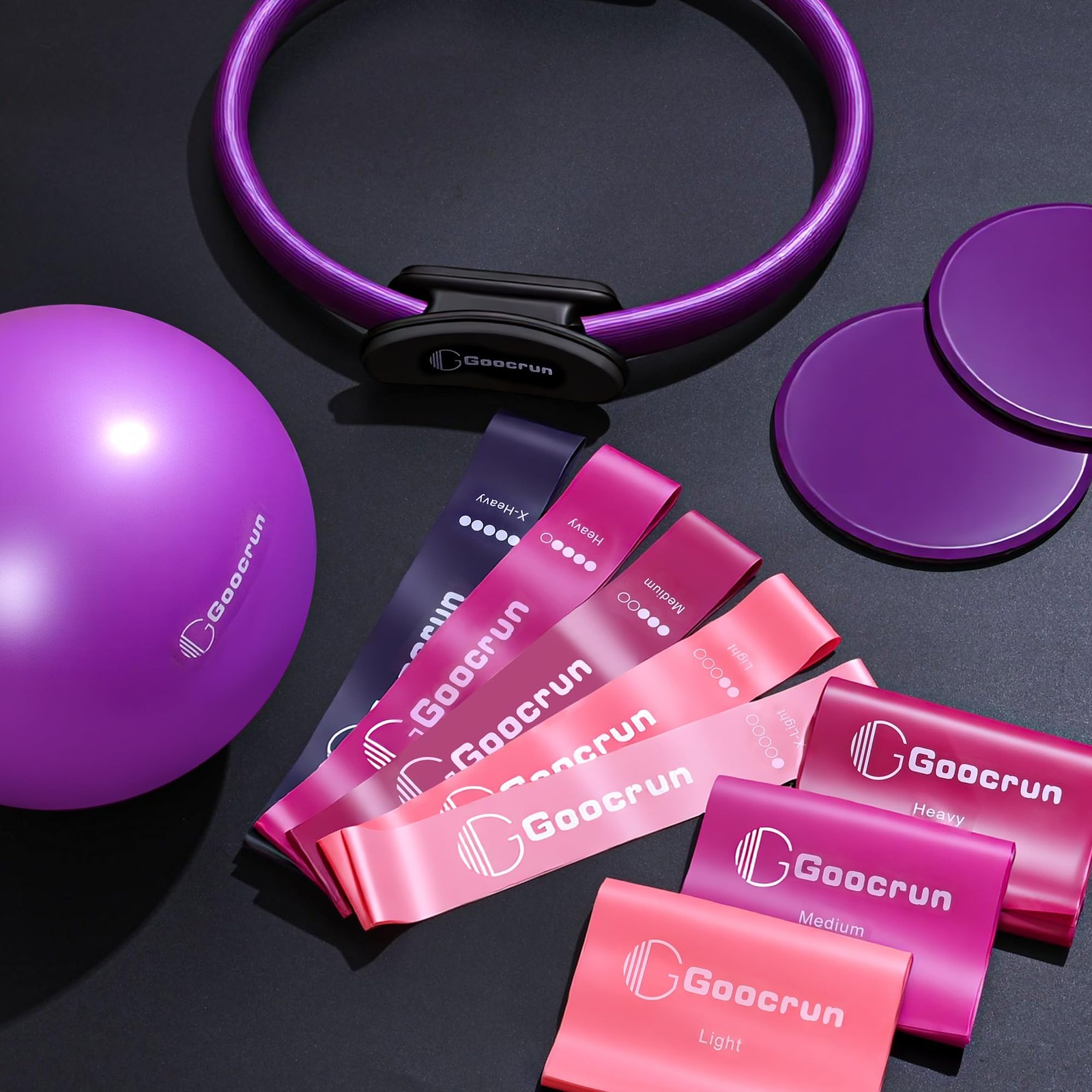 Pilates Ring Set Exercise Equipment, with Exercise Resistance Bands Set, Pila…