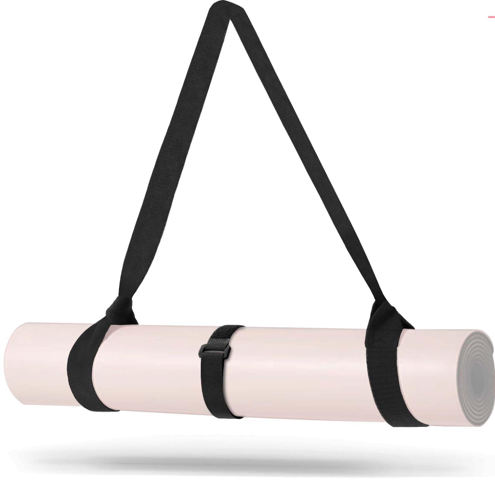 Yoga Mat Carrier Strap Adjustable Cotton Blend Shoulder Sling for Gym Exercise