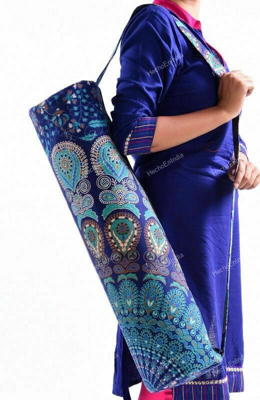Indian Cotton Case Bags Handmade Kantha Fruit Shoulder Yoga Bag
