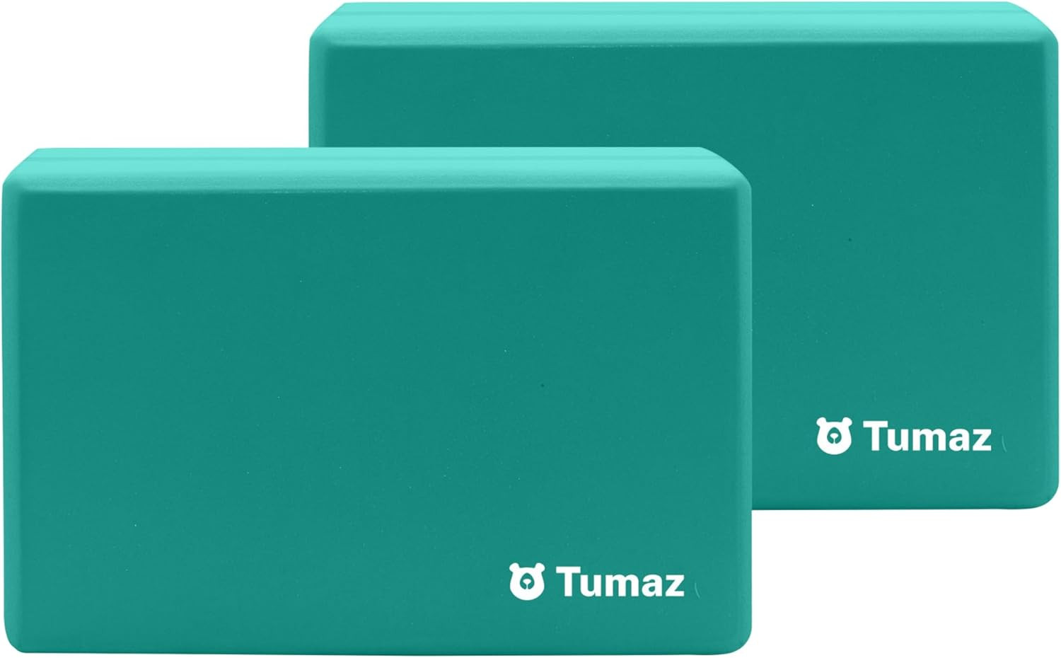 Tumaz Non-Slip Yoga Blocks 2-Pack – High Density/Lightweight EVA Foam & Natural