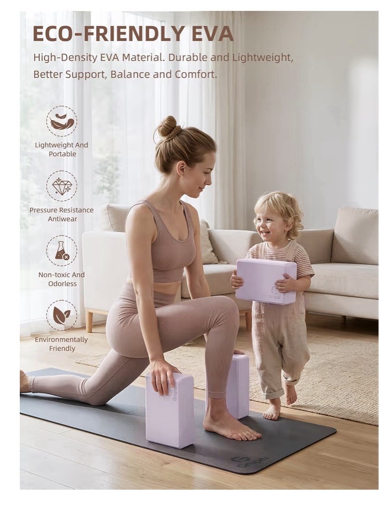 yoga blocks 2 pack